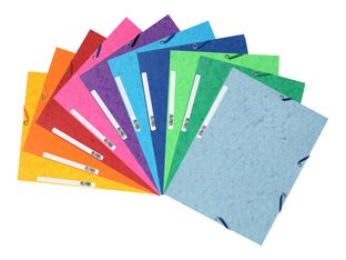 Exacompta Nature Future - 10 Chemises à 3 rabats - A4 - pour 250 feuilles - couleurs vives assorties