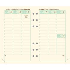 Exacompta Exatime 17 - Recharge pour organiseur - 1 semaine sur 2 pages à la verticale - 9,8 x 17,2 cm