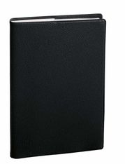 Quo Vadis - Agenda avec répertoire - Plain - Mensuel - Français - Impala - Noir - 12 mois de janvier à décembre - 10x15 cm - Papier Clairefontaine blanc - Fabrication française