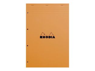 Rhodia Basics - Bloc notes - A4 + - 160 pages - petits carreaux - 80g - perforé