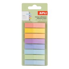 Index adhésifs pastel 44×10 mm - 160 pièces - 8 couleurs - repositionnables - idéal pour cours - chapitres et révisions