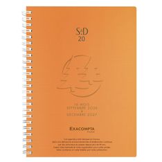 Agenda de bureau spiralé 16 mois Linicolor - 1 semaine sur 2 pages - 15 x 21 cm - disponible dans différentes couleurs - Exacompta