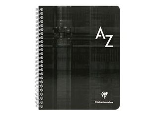 Clairefontaine - Répertoire à spirale 17 x 22 cm - 100 pages - grands carreaux (Seyes) - disponible dans différentes couleurs