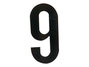 Pickup - Étiquette autocollante - 90 mm - Chiffre 9 - noir mat