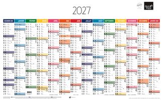 Quo Vadis - Calendrier mural - Français - Arc en ciel - Arc-en-ciel - 14 mois de décembre à janvier - 65x40,5 cm - Papier Clairefontaine blanc - Fabrication française