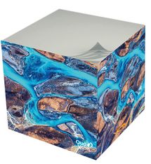 Quo Vadis - Bloc cube - Fantaisie - Multicolore - 9x9x8 cm - Papier Clairefontaine blanc - Fabrication française