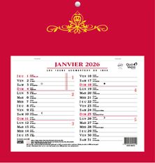 Quo Vadis Skytos - Calendrier bloc mensuel - 29 x 30 cm - disponible dans différentes couleurs