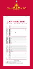 Quo Vadis - Bloc mensuel - Français - Skytos - 12 mois de janvier à décembre - 20x41,5 cm - Papier Clairefontaine blanc - Fabrication française