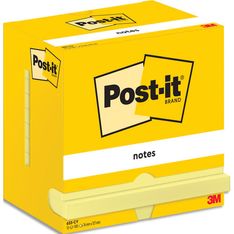 Post-it - 12 blocs notes 100 feuilles - jaune - 76 x 127 mm