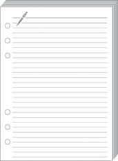 Quo Vadis Timer 17 - Recharge pour organiseur - 10 x 17 cm - fiches de notes blanches