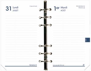 Recharge pour organiseur Timer 17 - 1 jour par page - 10 x 17 cm - Quo Vadis