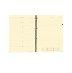 Recharge pour organiseur Timer 29 Notes - 1 semaine sur 2 pages - 21 x 29,7 cm - papier ivoire - Quo Vadis