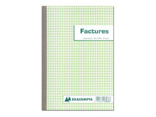 Exacompta - Manifold Carnet de factures avec TVA - 50 dupli - A5