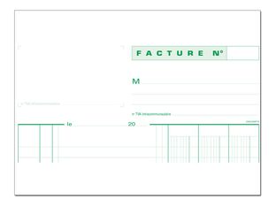 Exacompta - Manifold Carnet de factures avec TVA - 50 dupli - A4