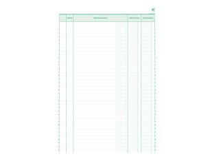 Exacompta - Manifold Carnet de recettes/dépenses - 50 dupli - A4