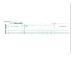 Exacompta - Piqûre Journal de caisse ou banque - 2 libellés : 6 crédits/13 débits - 27 x 32 cm