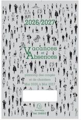 Planning des congés - Vacances et absences de mai 2026 à mai 2027 - Exacompta
