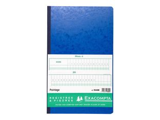 Exacompta - Registre de pointage - 40 x 24 cm - 80 pages