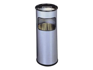 Durable - Corbeille à papier 17L + cendrier sable - argent