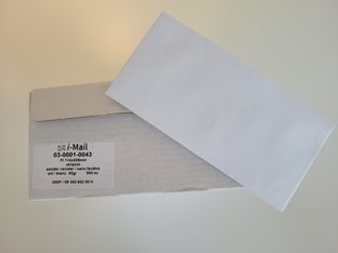 Boîte de 500 enveloppes 114x229mm stripcol sans fenêtre