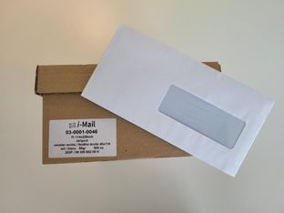 Boite de 500 enveloppes avec fenêtre - format 114*229mm
