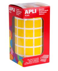 Rollo Gomets cuadrados 15mm Amarillo