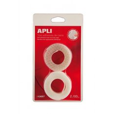 Tiras adhesiva cierro velcro rect blanco 2x10