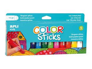 APLI kids COLOR Sticks - Bâton de peinture - peinture à tempera - pour carton - couleurs assorties