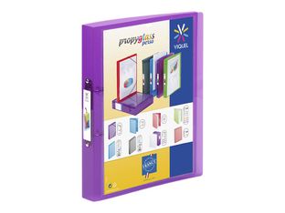 Viquel Propyglass Perso - classeur à anneaux personnalisable - pour A4 - capacité : 250 feuilles - translucide, disponible en différents coloris