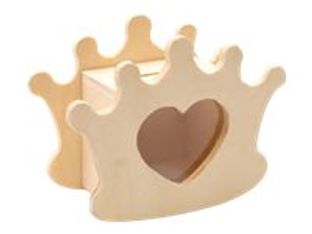 Graine Creative - tirelire inachevée - couronne - cœur - bois