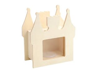 Graine Creative - tirelire inachevée - château - bois