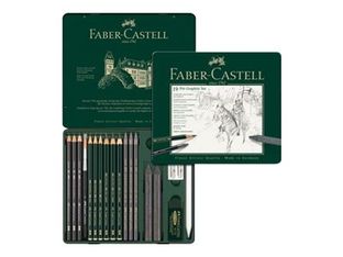 Faber-Castell PITT GRAPHITE - Ensemble de crayons, crayons mélangeurs et de pinceaux