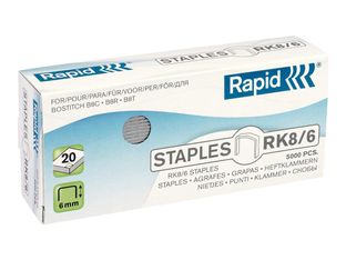 Rapid Standard - 5000 agrafes - RK8/6 - 6 mm - métal galvanisé