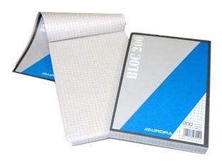 Aurora Office BLOC 200 - bloc-notes - 135 x 210 mm - 200 feuilles (pack de 5)