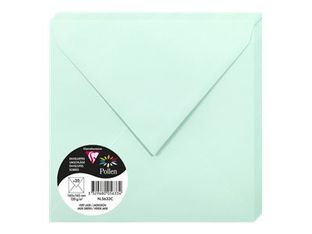 Pollen - enveloppe - 165 x 165 mm - côté ouvert - vert jade - pack de 20