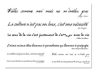 Figurato Messages - adhésif décoratif - citations - 345 x 490 mm - 2 feuilles