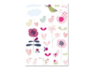 Figurato Nature - adhésif décoratif - jardin printannier - 345 x 490 mm - 2 feuilles