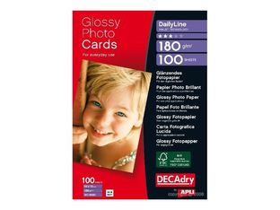 DECAdry - Papier photo brillant - 100 feuilles - 10 x 15 cm - 180 g/m²