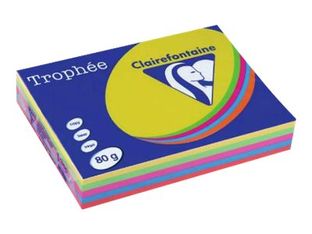Clairefontaine Trophée - Papier couleur - A4 (210 x 297 mm) - 80 g/m² - 500 feuilles - vert fluo