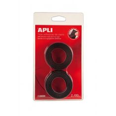 APLI kids - Fermeture velcro - 2 cm x 1 m - noir (pack de 2)