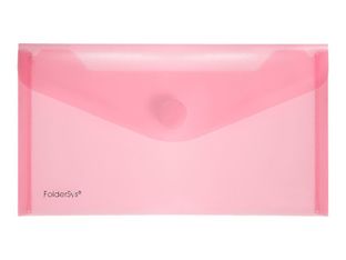 FolderSys - valisette - DL - pour 50 feuilles - rouge, transparent