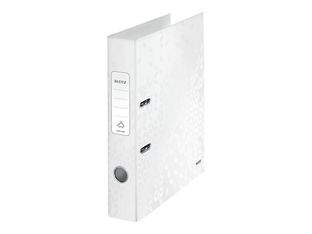 Leitz WOW 180° - classeur à levier - pour A4 - capacité : 350 feuilles - blanc perle