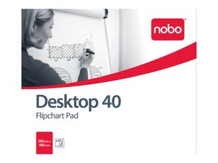 Nobo B1 - Bloc de papier pour tableau - 70 cm x 1 m - 40 feuilles - uni (pack de 5)