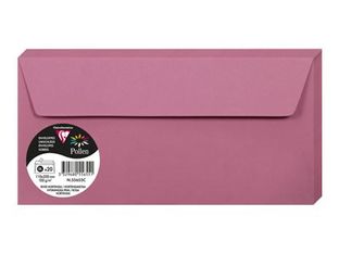 Pollen - enveloppe - 110 x 220 mm - côté ouvert - rose hortensia - pack de 20
