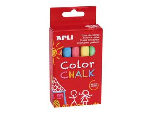 APLI - Craie - sulfate de calcium - pour tableau noir, revêtement - jaune, bleu, lilas, orange, rouge, vert