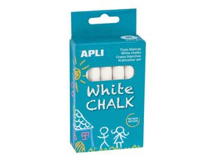 APLI - Craie - sulfate de calcium - pour tableau noir, revêtement - blanc - 9 mm (pack de 10)