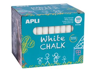 APLI - Craie - sulfate de calcium - pour tableau noir, revêtement - blanc (pack de 100)