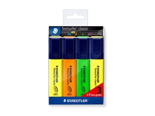 STAEDTLER Textsurfer classic 364 - Surligneur - jaune, orange, vert - 1-5 mm