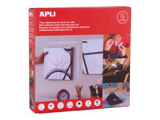 APLI kids - Fermeture velcro - 20 mm x 25 m - blanc - acrylique