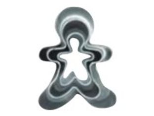 Graine Creative - lot de 3 mini emporte-pièces en inox - motif bonhomme